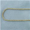 Image 2 : 16 inch Rope Link Chain Necklace in 14k Yellow Gold