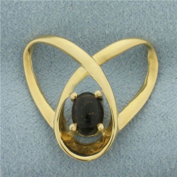 Agate Pendant or Slide in 14K Yellow Gold