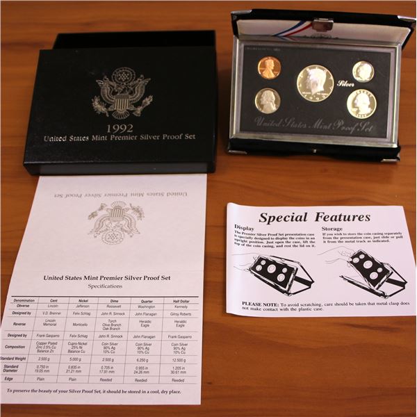 US Mint Premier Silver Proof Coin Set OGP