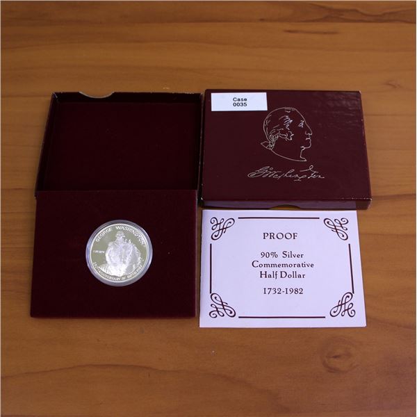 The 1982 George Washington 250th Anniversary Commemorative Half-Dollar Coin Set OGP