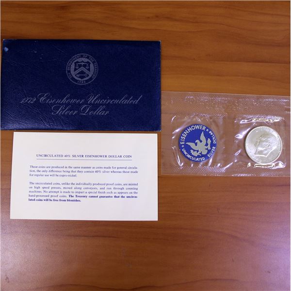 US Mint Eisenhower Uncirculated Silver Dollar Coin OGP
