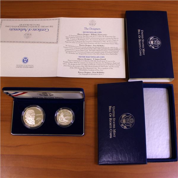 US Mint  1993 Bill of Rights Proof Coin Set OGP