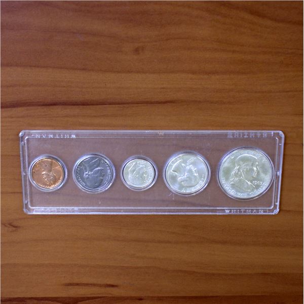 Uncirculated Silver Franklin Half Dollar Coin Set in Slab