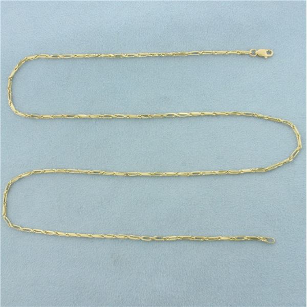 22 inch Milano Link Chain Necklace in 14k Yellow Gold