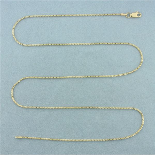24 Inch Rope Link Chain Necklace in 14k Yellow Gold
