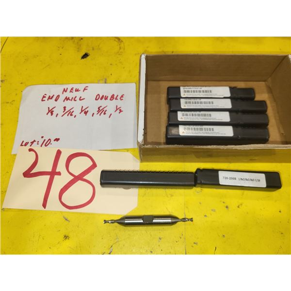 Lot(5) of New assorted HSS Double end End Mill