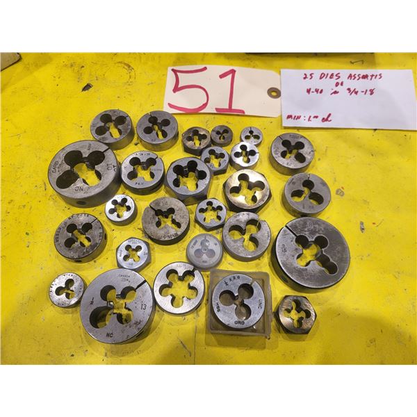 Lot(25) of Assorted Die