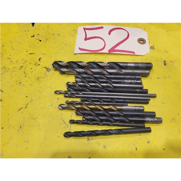 Lot)15) of assorted Drill with 1 x  1/4" regrinded