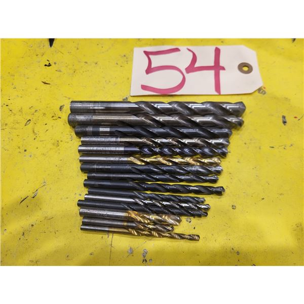 Lot(15)of assorted Drill with 1 x 1/4" regrinded