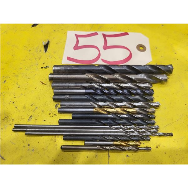 Lot(15) of assorted Drill with 1 x 1/4" regrinded