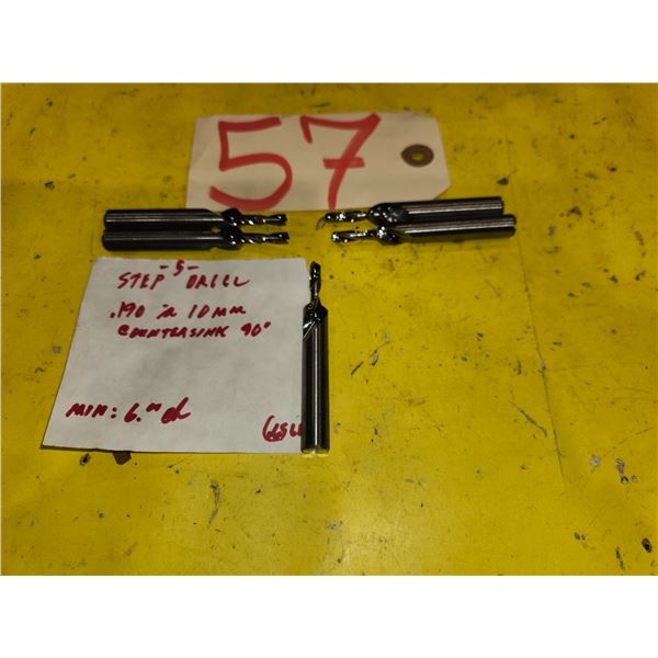 Lot(5) of Carbide StepDrill to CounterSink 90°