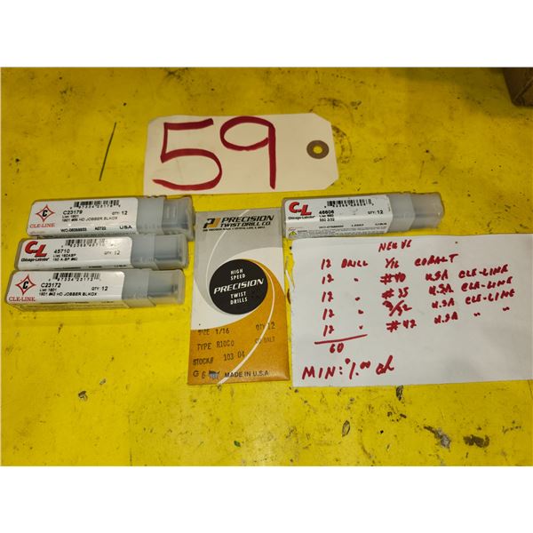 Lot(60) of Cle-Line / PTD COBALT Drill
