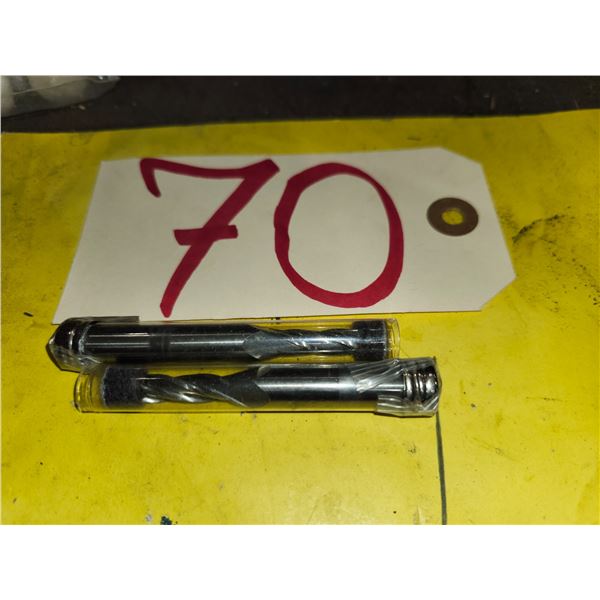Set(2) of Solid Carbide End Mill 1/4" 4fl. Shank 3/8"