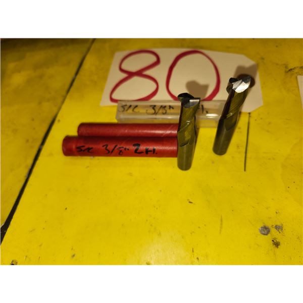 Set(2) of Solid Carbide End Mill 3/8" 2fl.