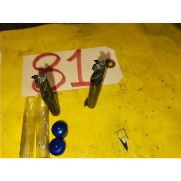 Set(2) of Solid Carbide End Mill 3/8" 4fl.