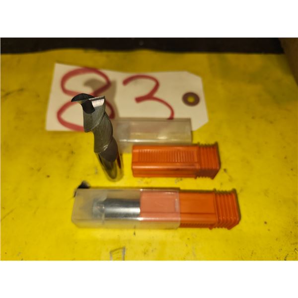 Set(2) of Solid Carbide End Mill 1/2" 2fl. Regrinded tip