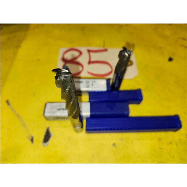Set(2) of Solid Carbide End Mill 1/2" 4fl. Regrinded tip