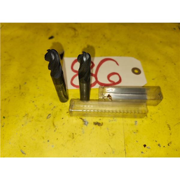 Set(2) of Solid Carbide BallNose End Mill 1/2" 4fl.