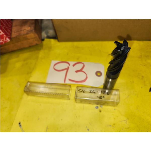 Solid Carbide End Mill 3/4" 4fl. 45°tip