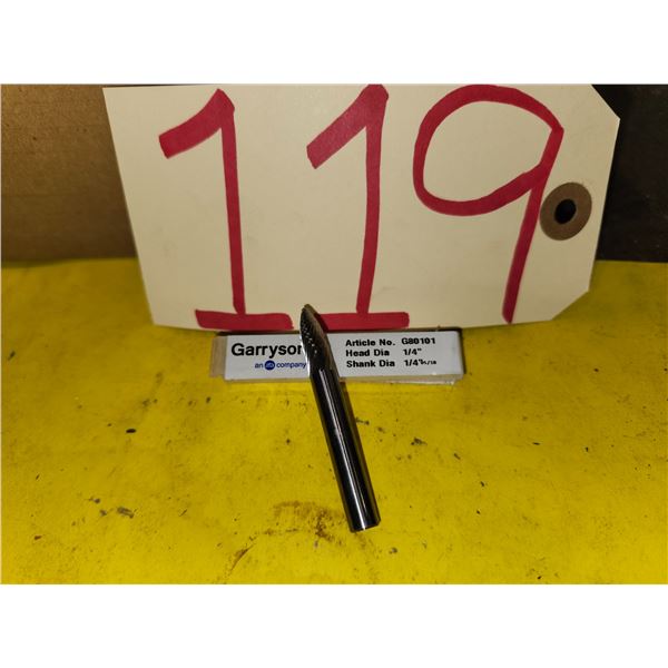 GARRYSON Carbide Burr shank 1/4" for Mild Steel