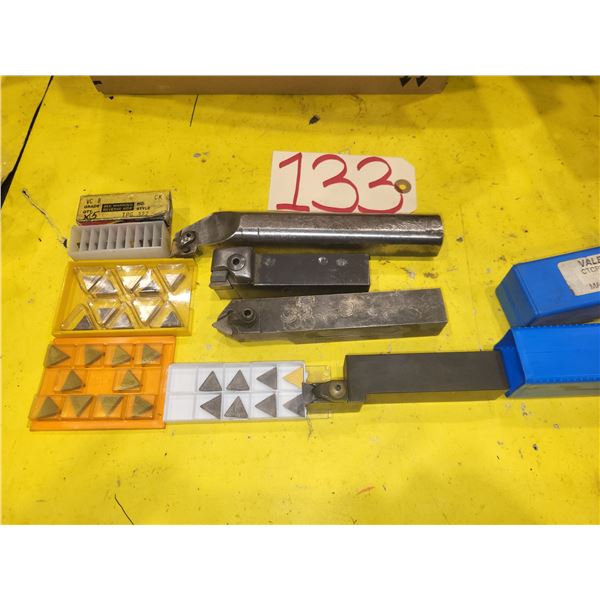 Lot of Boring Bar/Holders(3) with Inserts( 38) TPG 322 / TPUN 10603...