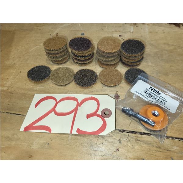 Lot of Velcro Disc 1"1/2 Gr.Coarse with Mandrel