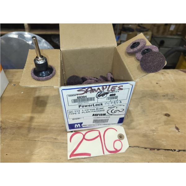 Box(60) of MERIT Quick Change Scotch-Brite Disc 1"1/2 with Mandrel
