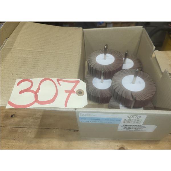 Box(5) of FlapWheel 4" x 1"3/16 x 1/4" Gr.120