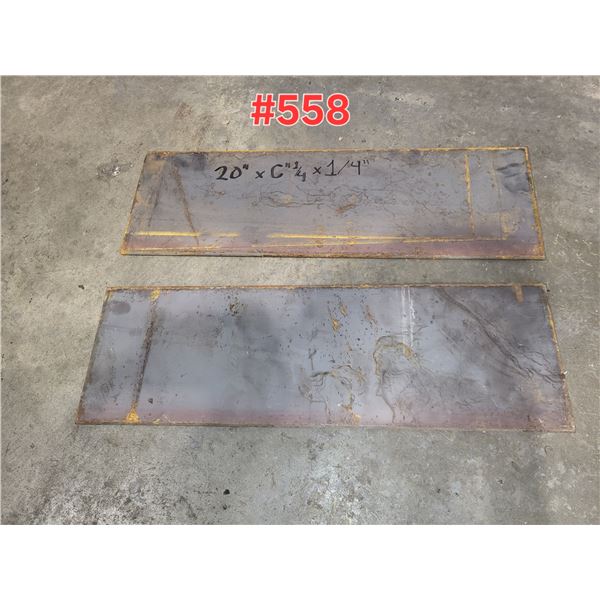 Set(2) of Steel Plate 20" x 6"1/4 x 1/4"