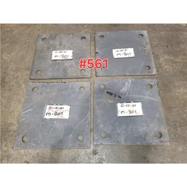 Steel Plate 9"1/2 x 9"1/2 x 1/4" with Hole 20mm