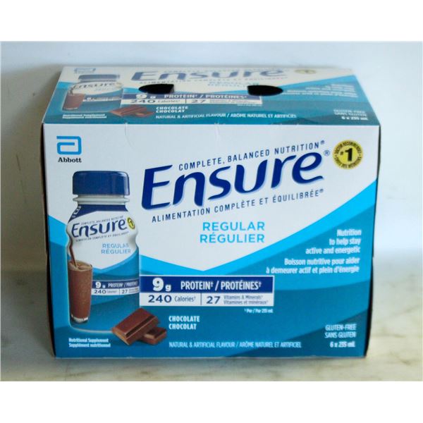 ENSURE CHOCOLATE SHAKE: 9G PROTEIN, BALANCED