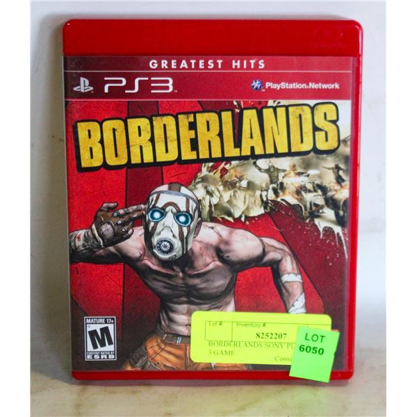 BORDERLANDS SONY PLAYSTATION 3 GAME