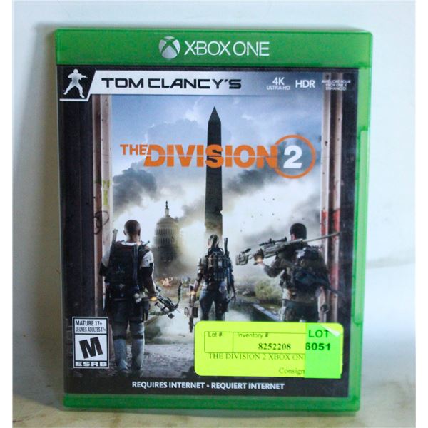 THE DIVISION 2 XBOX ONE GAME