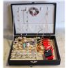 Image 1 : JEWELRY  BOX WITH ESTATE  JEWELRY