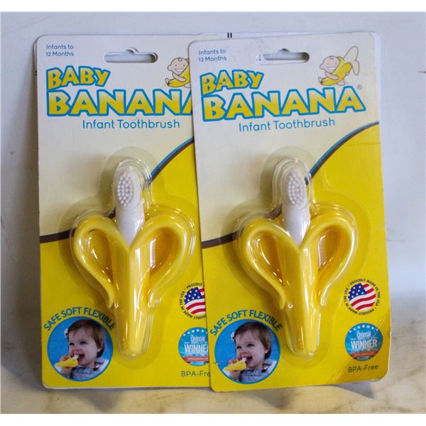 PACK OF 4 BABY BANANA INFANT TOOTHBRUSH