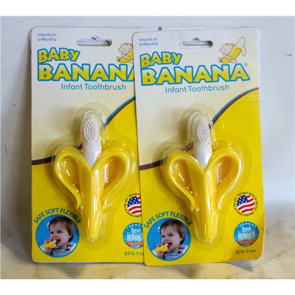 PACK OF 4 BABY BANANA INFANT TOOTHBRUSH