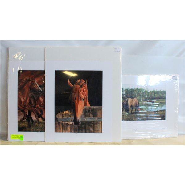 THREE LARGE PRINTS 12/250