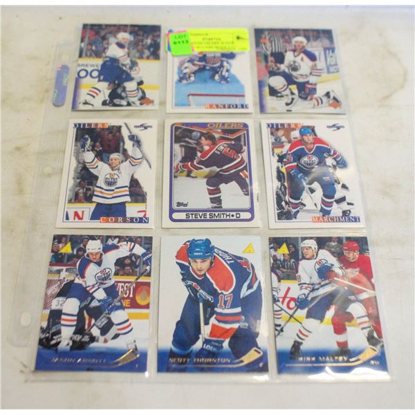 9 EDMONTON OILERS SLEGR RANFORD BUCHBURGER ETC