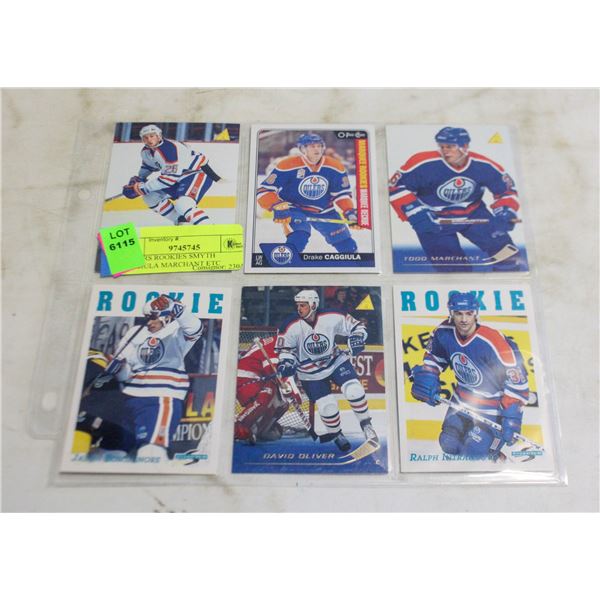 6 OILERS ROOKIES SMYTH CAGGIULA MARCHANT ETC