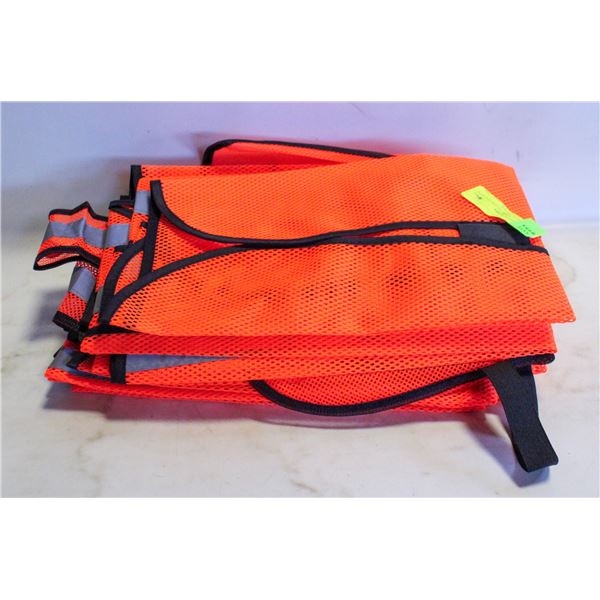 BUNDLE OF 10 NEW HI-VIZ SAFETY VESTS ALL TOGETHER