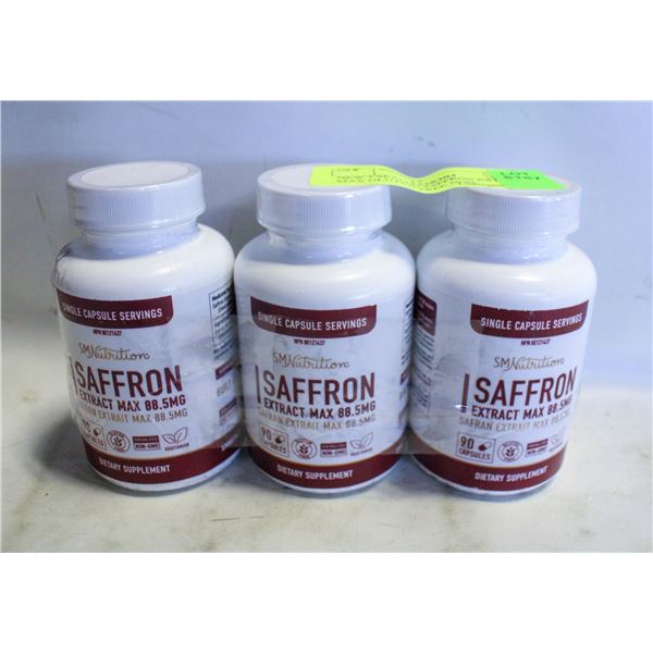 NEW 3 SEALED SAFFRON EXTRACT MAX GLUTEN FREE NON-