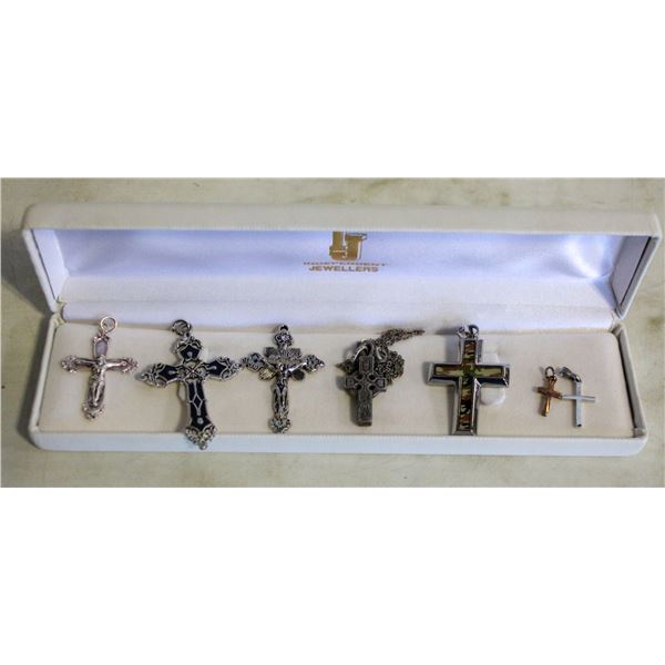 LOT OF 7 CROSS'S, 1 LABELLED STEELTIME