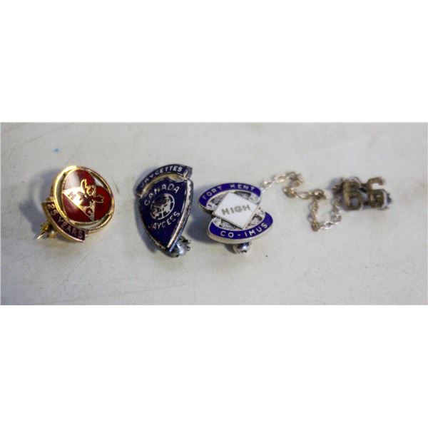 VINTAGE 3 PINS BIRK'S STERLING, STERLING (CANADA)