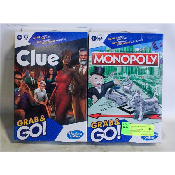 NEW HASBRO CLUE/MONOPLY GAMES