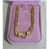 Image 1 : NEW YELLOW GOLD TONED HEART NECKLACE
