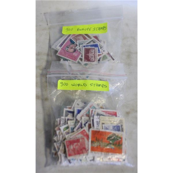 600 WORLD STAMPS