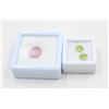Image 1 : #126-NATURAL GREEN PERIDOT 2.50CT & RUBY 10.50CT
