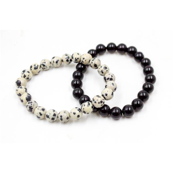#188-NATURAL JASPER SPORT & SHUNGITE BRACELET