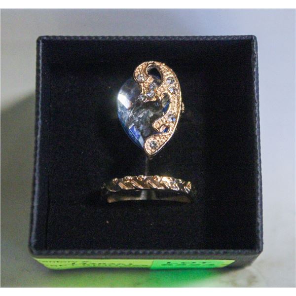 NEW 2PCS/SET RING SZ9