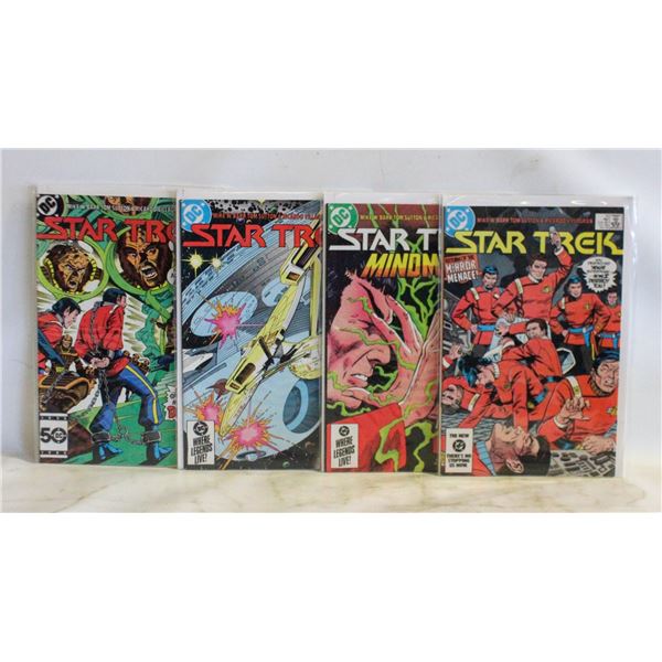4 VINTAGE STARTREK DC COMICS